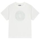 طقم شورت للأولاد بالشعار باللون الابيض, 1, hi-res