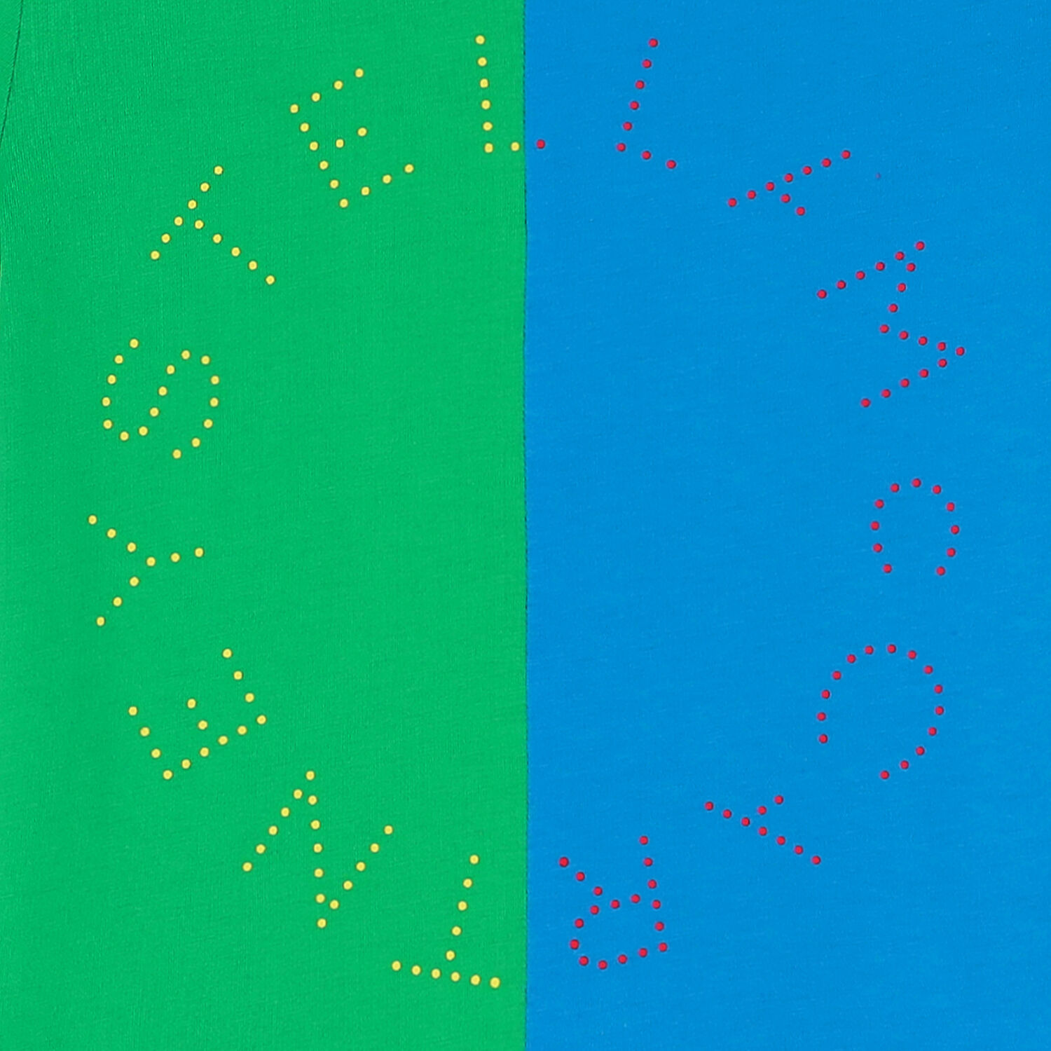 تيشيرت بالشعار باللون الازرق و الاخضر للبنات, 1, hi-res