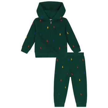 Baby Boys Green Logo Tracksuit