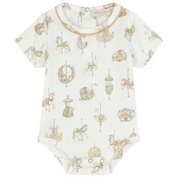 بدلة اطفال كاروسيل باللون الأبيض