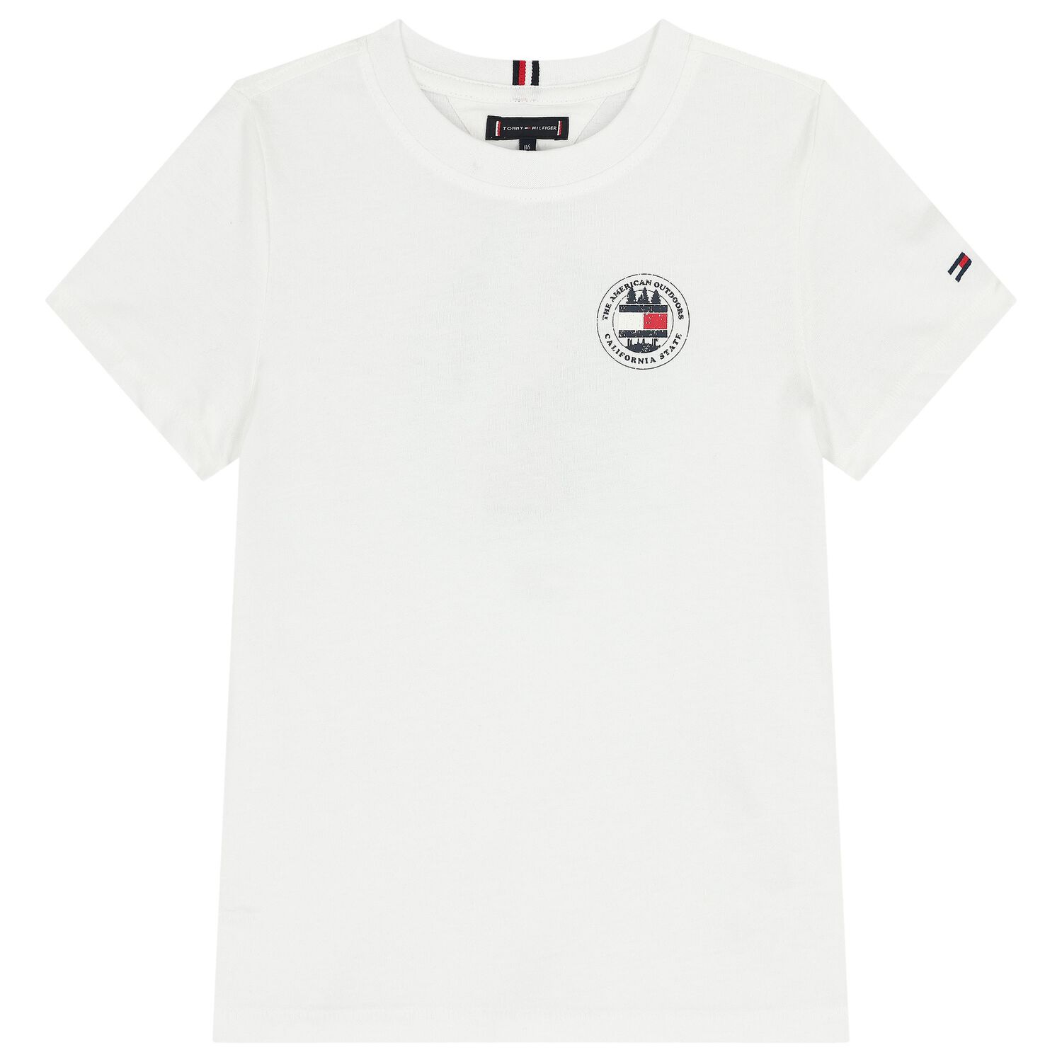 Boys White Logo T-Shirt, 1, hi-res