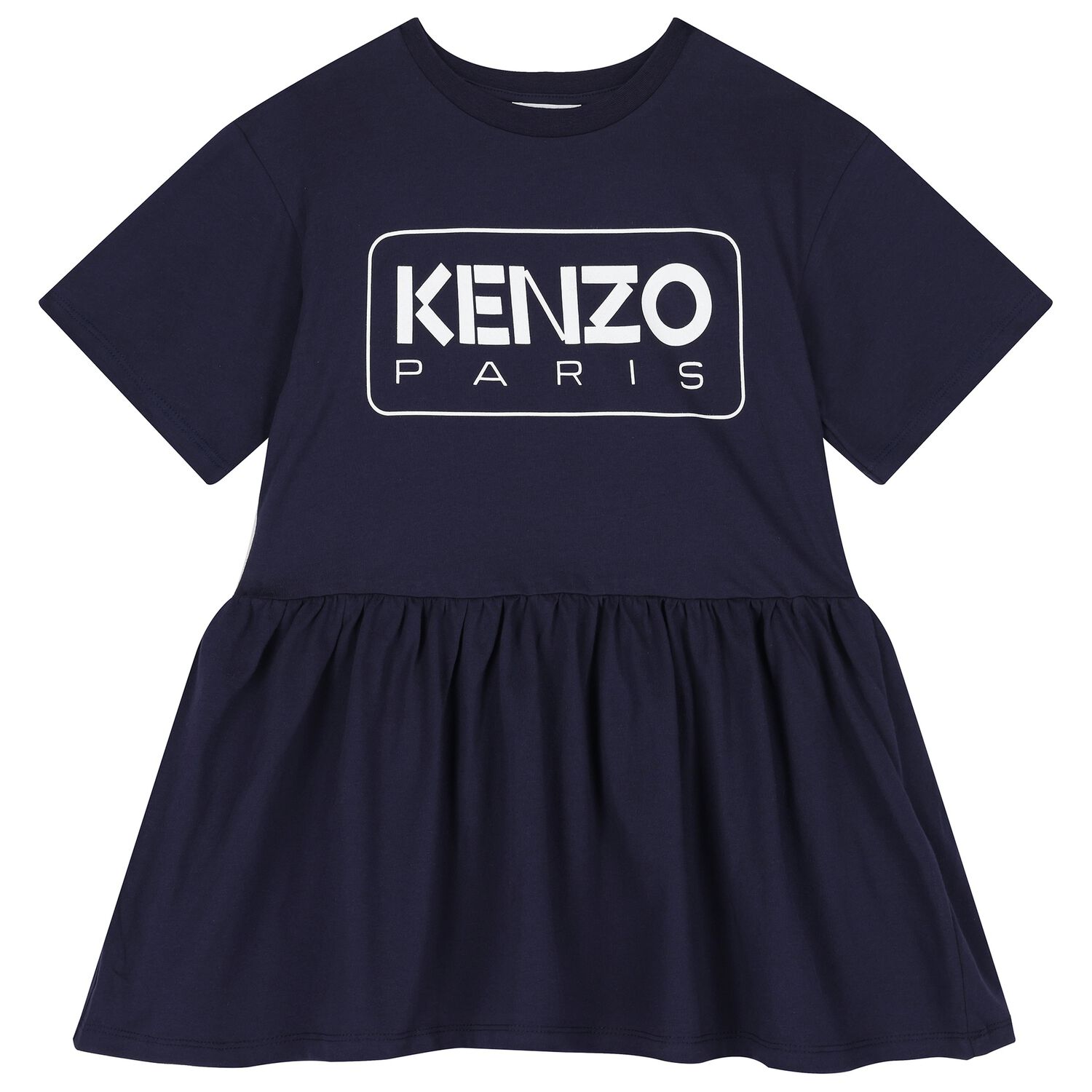 Girls Navy Blue Logo Dress, 2, hi-res image number null