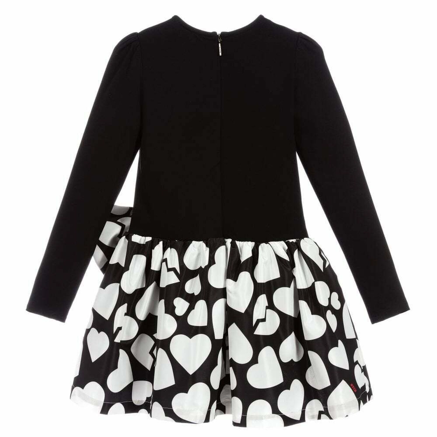 فستان باللون الاسود والابيض للبنات, 1, hi-res