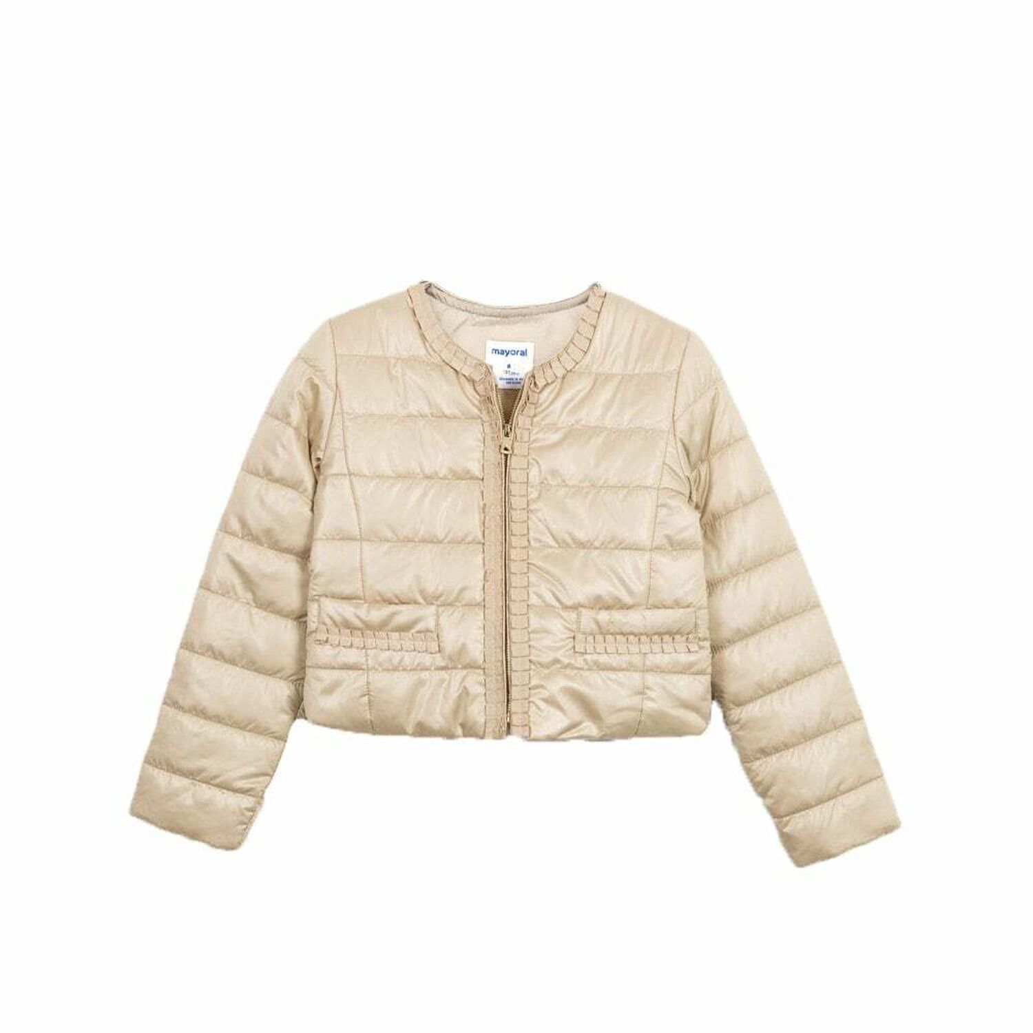 Girls Gold Puffer Jacket, 1, hi-res image number null