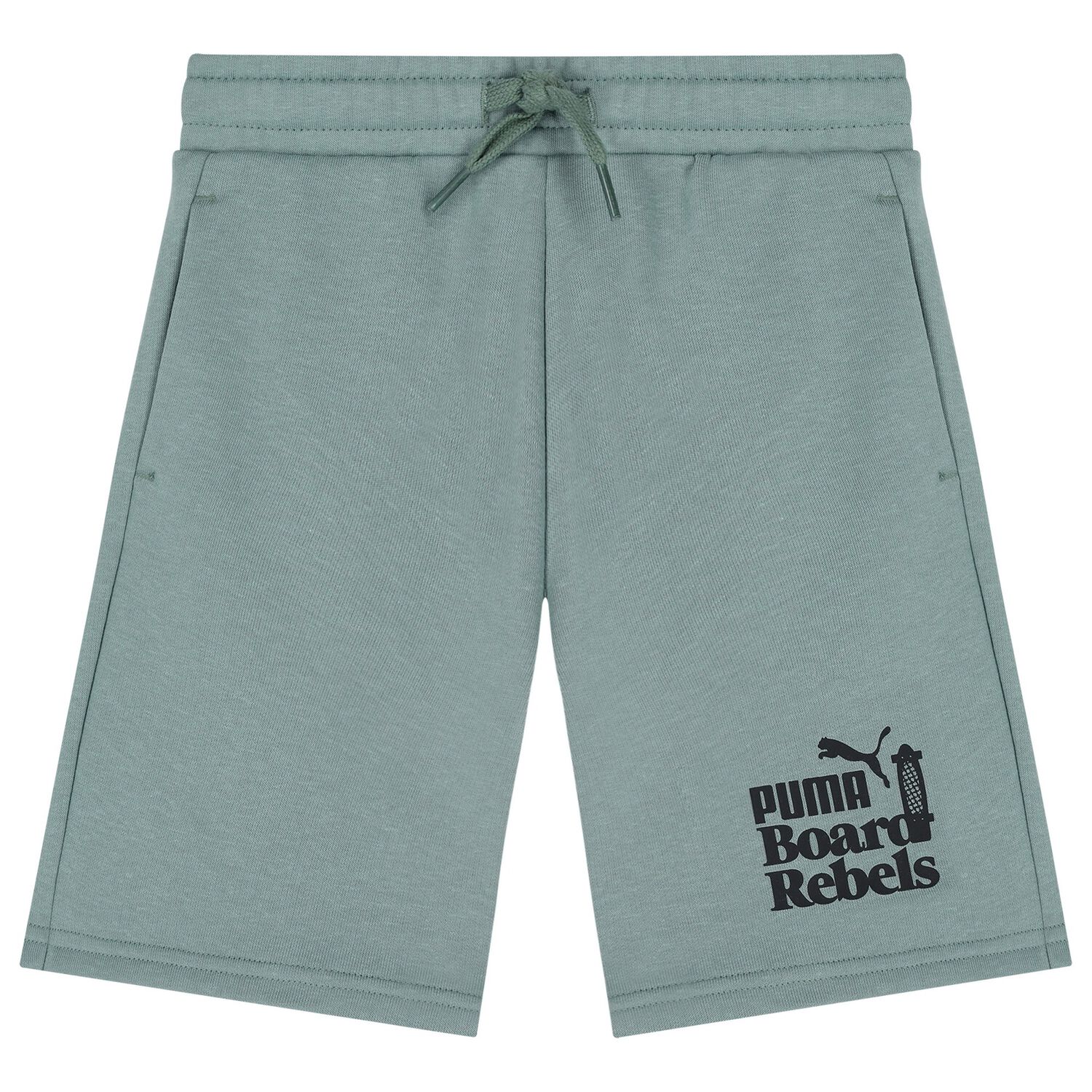 Boys Green Logo Shorts, 2, hi-res