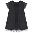 Girls Grey Dots Tulle Dress, 1, hi-res