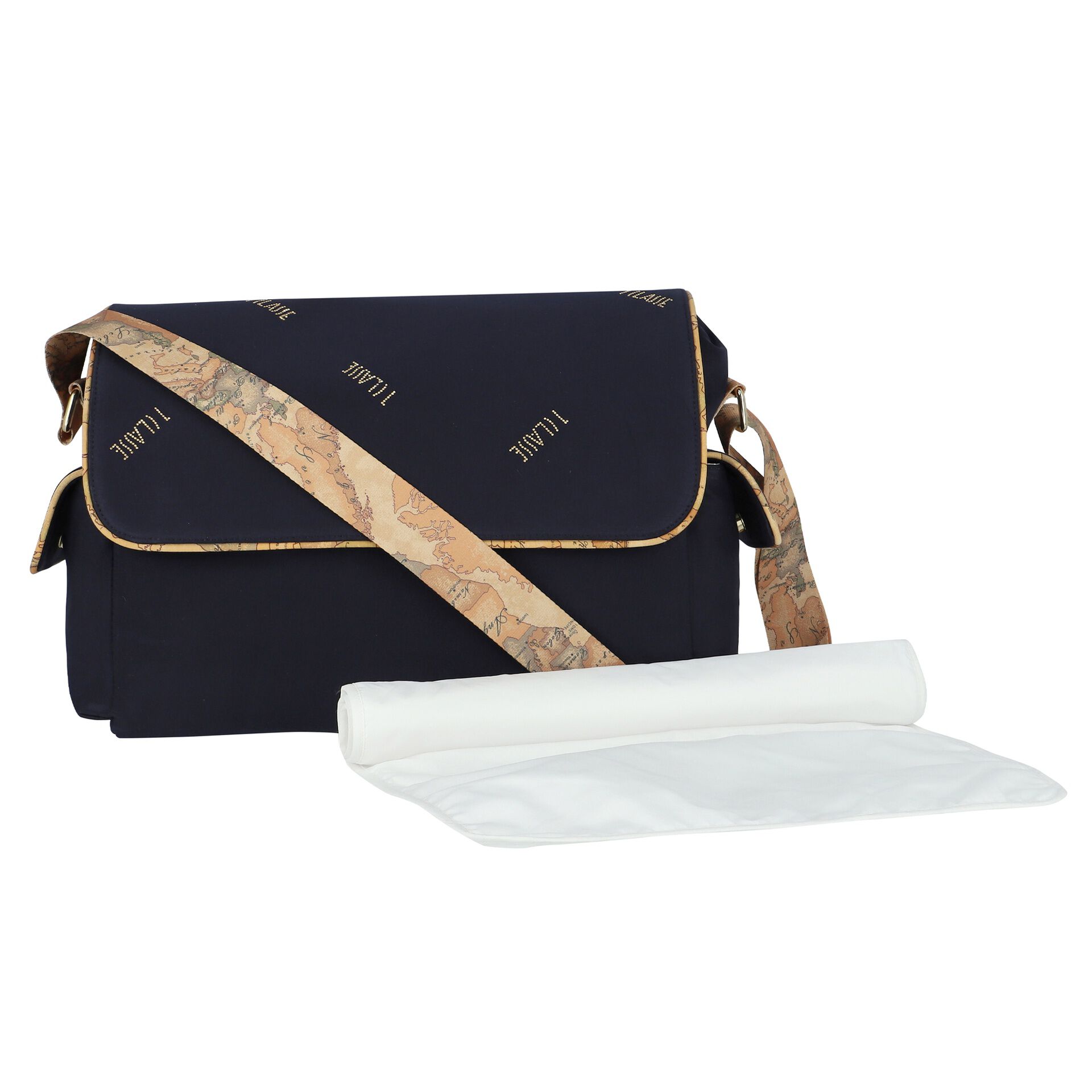 Alviero Martini Navy Blue Logo Baby Changing Bag Junior Couture UAE