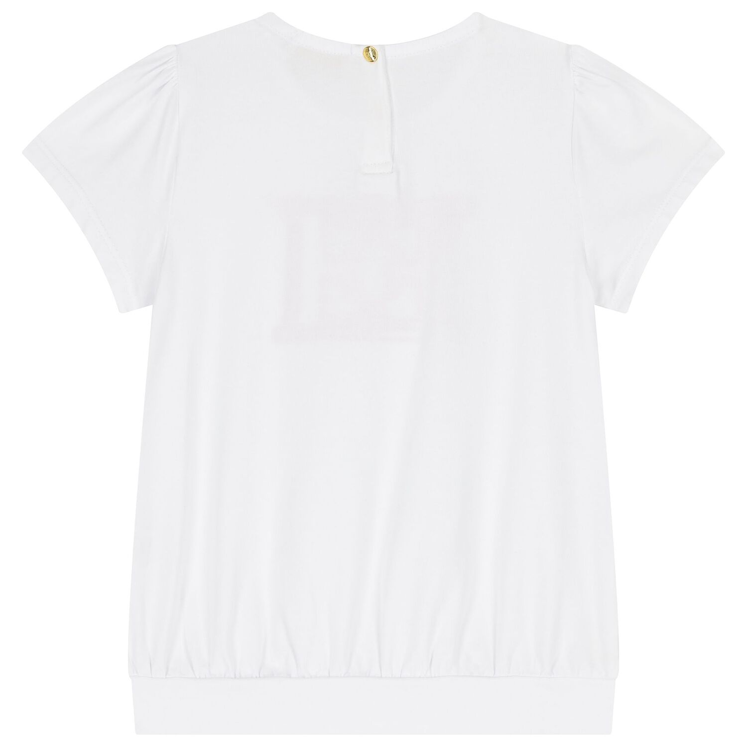Girls White Logo T-Shirt, 1, hi-res