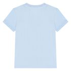 طقم شورت أولاد بالشعار باللون الأزرق , 2, hi-res