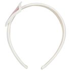 Girls Ivory Heart Headband, 1, hi-res