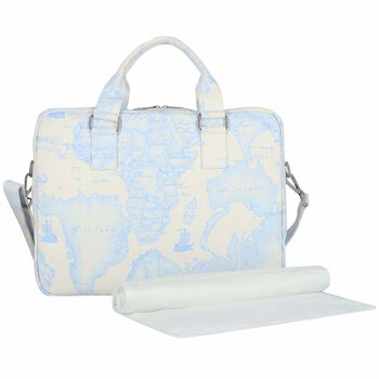Blue Geo Map Baby Changing bag