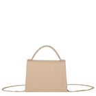 Girls Beige Satin Handbag ( 13cm ), 1, hi-res