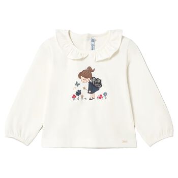 Younger Girls White Fairy Long Sleeve Top