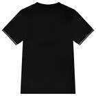 Boys Black Logo T-Shirt, 1, hi-res