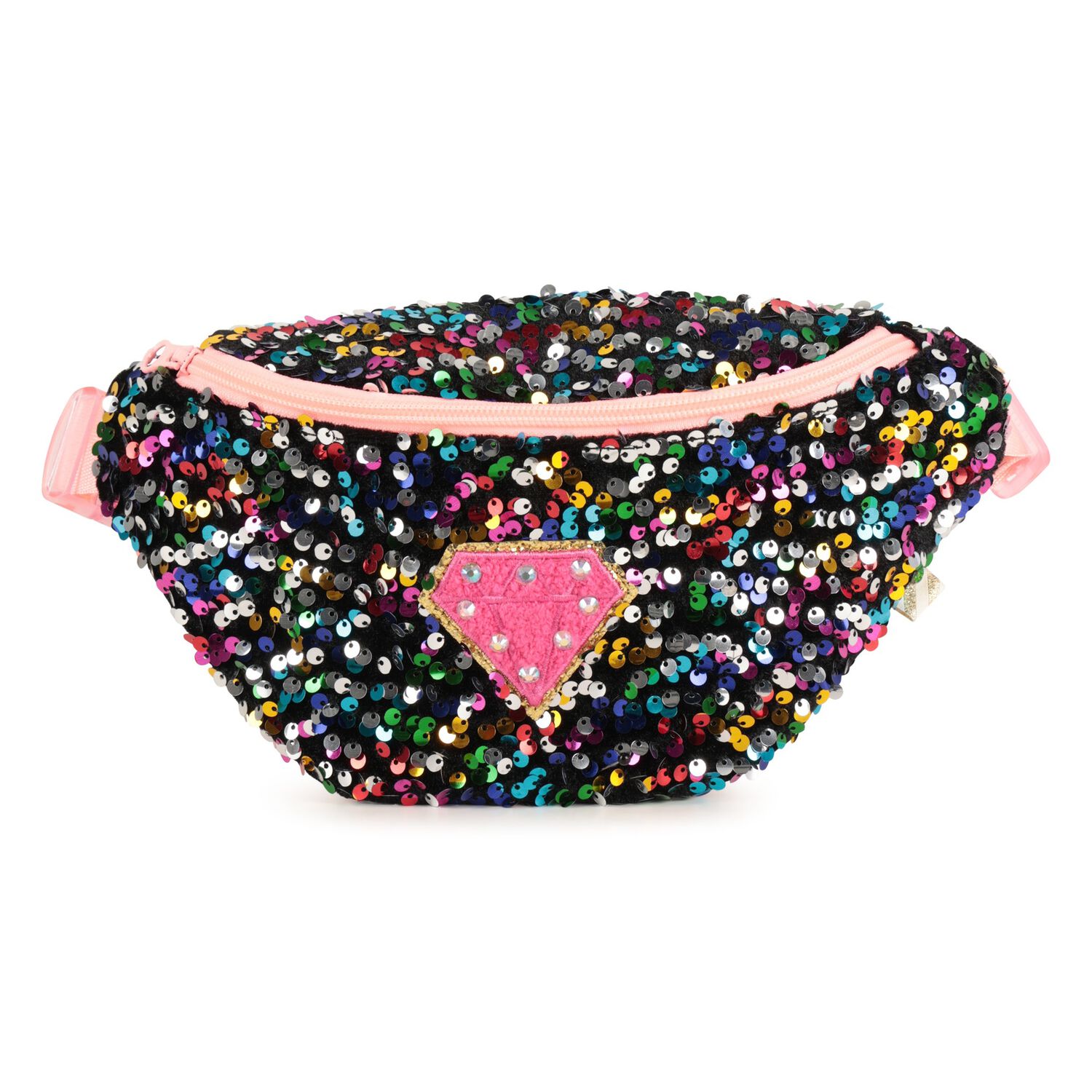 Girls Multi-Coloured Sequins Belt Bag, 1, hi-res