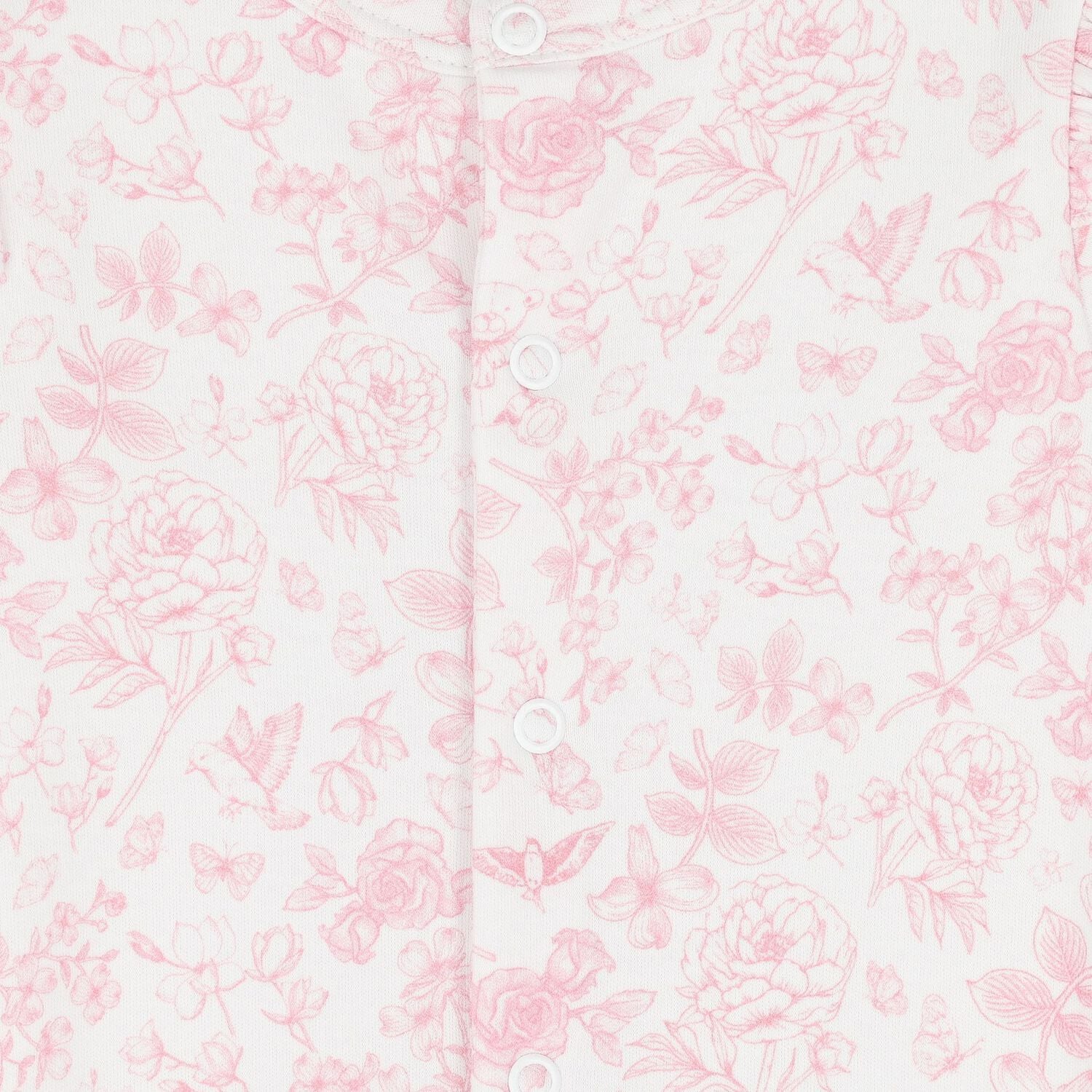 Baby Girls White & Pink Floral Babygrow Gift Set, 1, hi-res