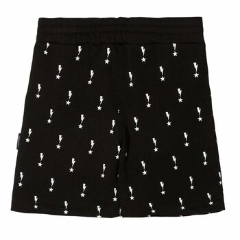 Boys Black Printed Shorts