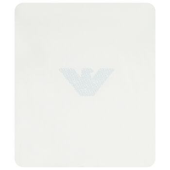 بطانية أطفال أولاد بشعار باللونين العاجي والأزرق