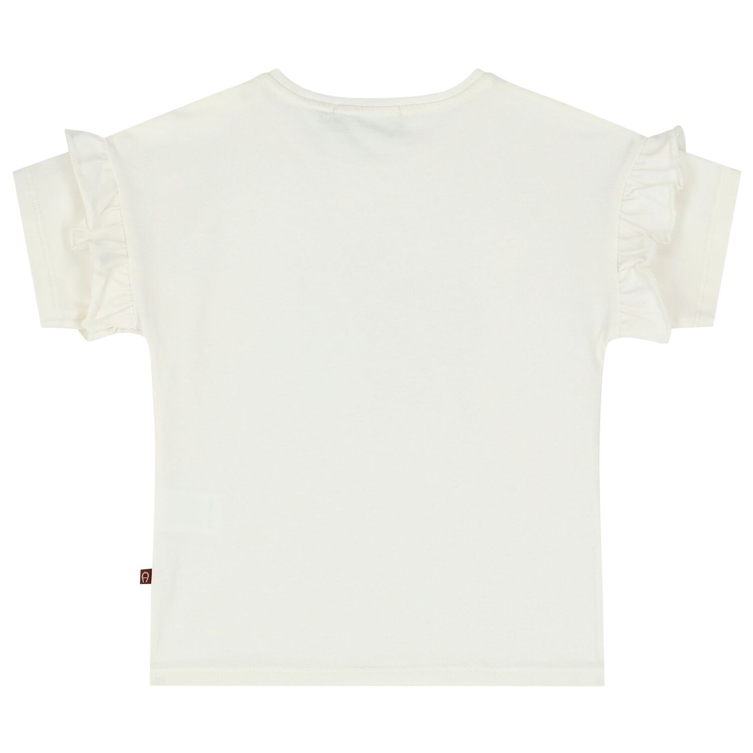 تيشيرت بنات بالشعار باللون العاجي والذهبي, 1, hi-res