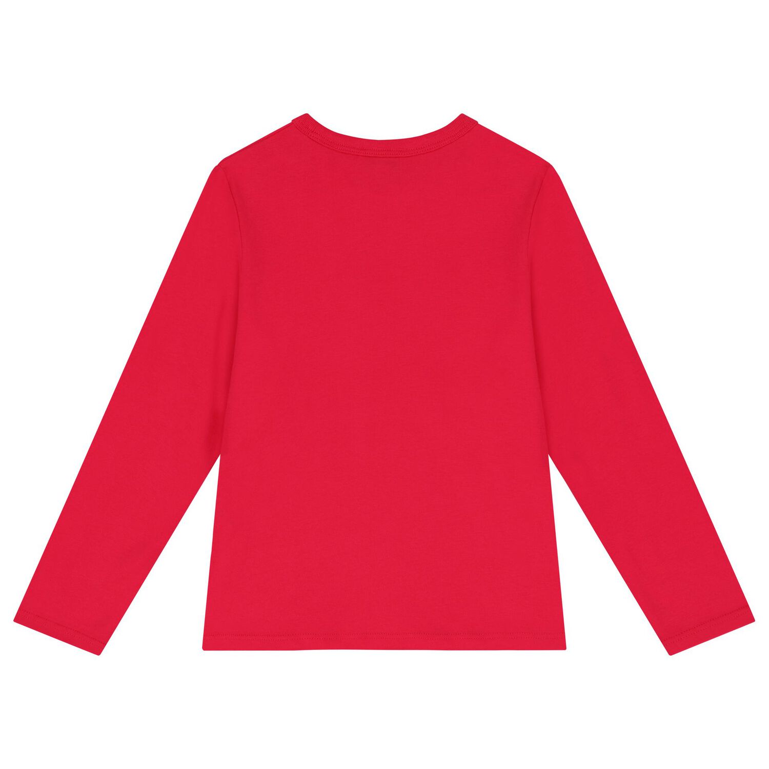 توب بنات بأكمام بالشعار مطرز باللون الوردى, 1, hi-res