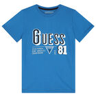 Boys Blue Logo T-Shirt, 3, hi-res