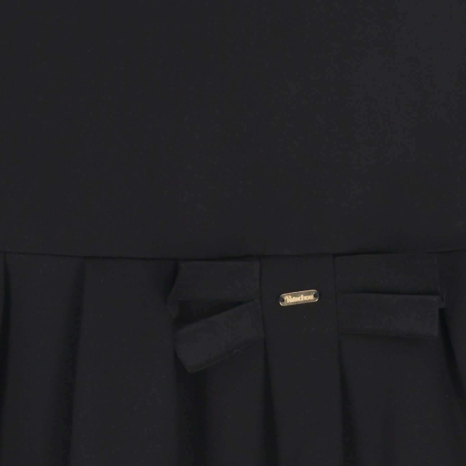 Girls Black Bow Dress, 1, hi-res