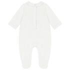 White Bunny Babygrow, 1, hi-res