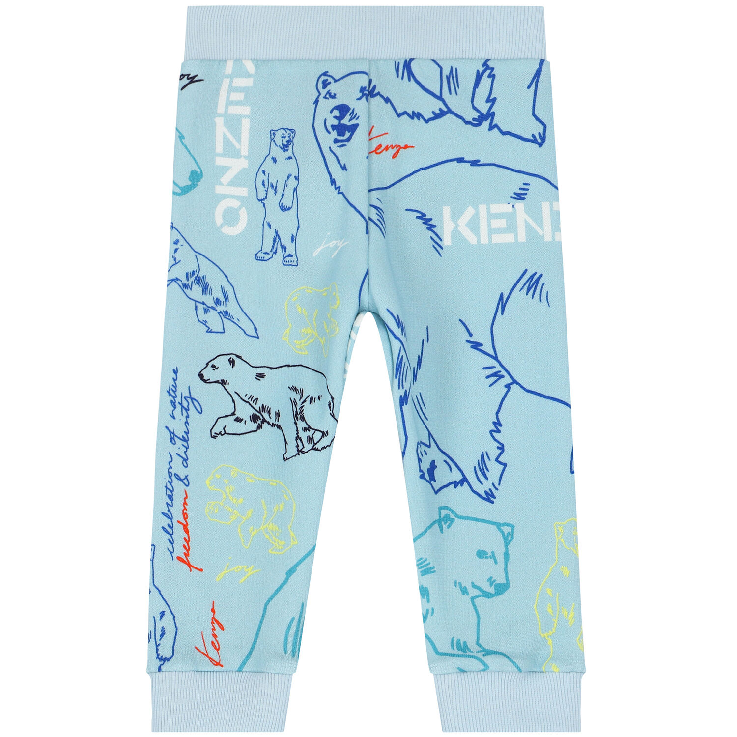 Younger Boys Blue Logo Joggers, 1, hi-res