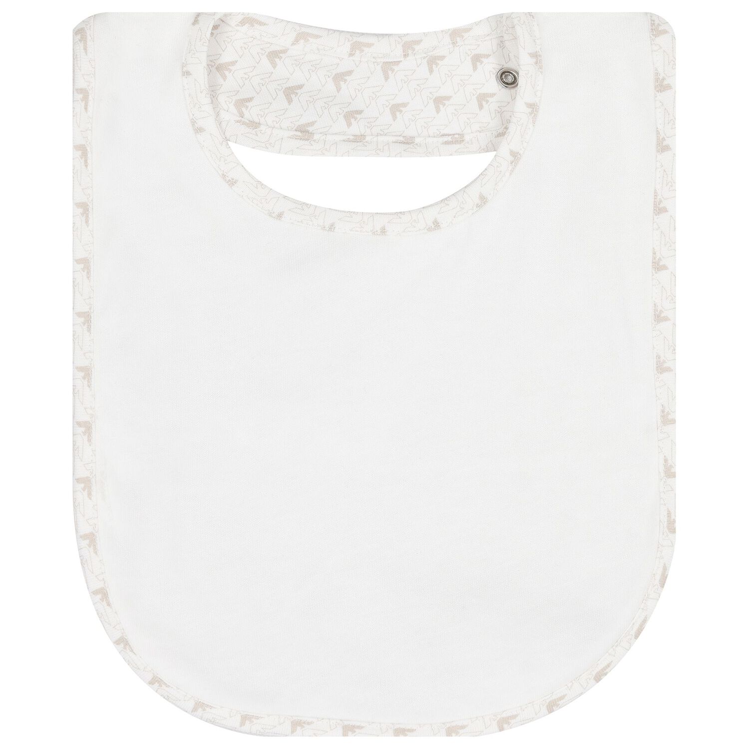 طقم ملابس أطفال بشعار باللونين الأبيض والبيج, 1, hi-res