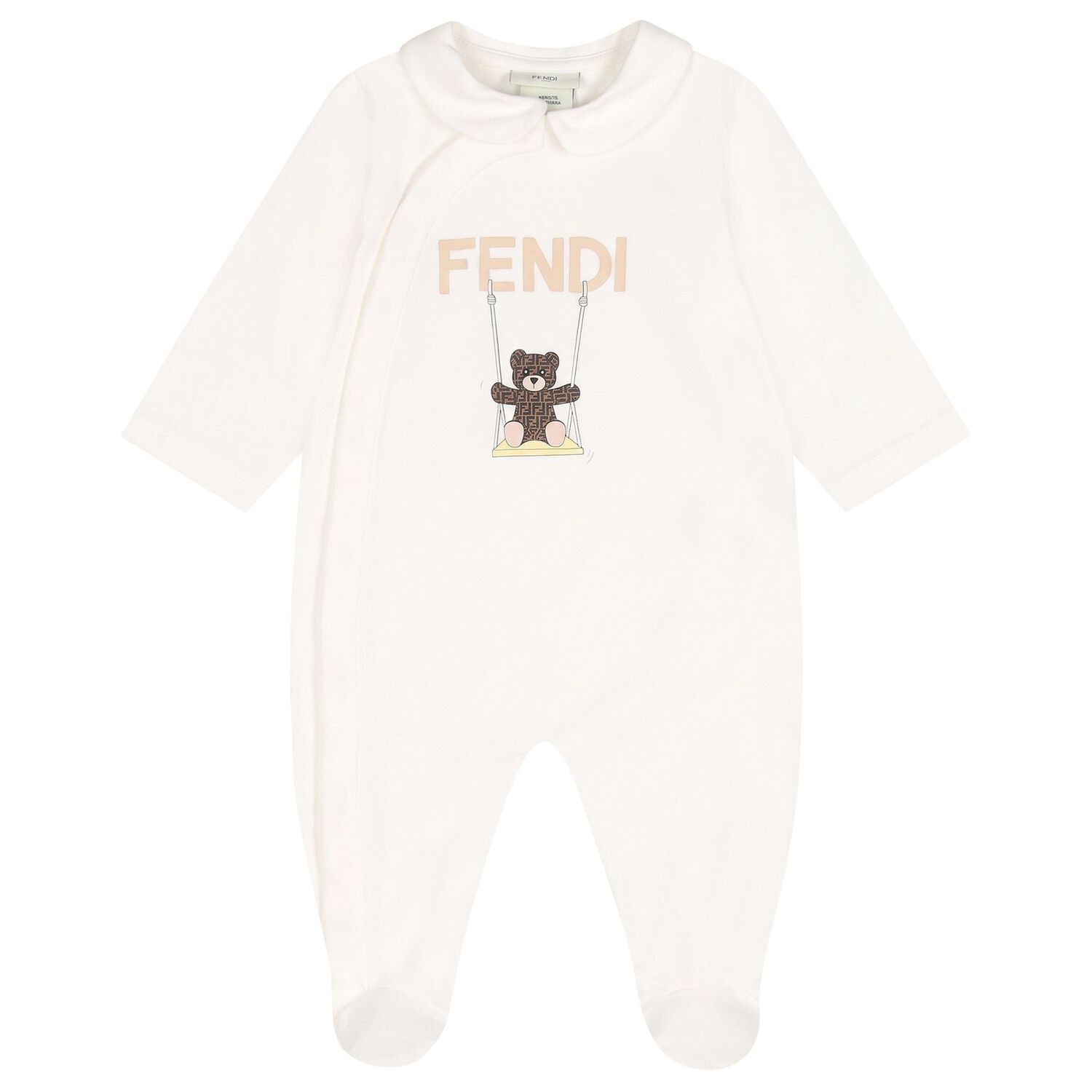 White & Beige Logo Babygrow Gift Set, 2, hi-res