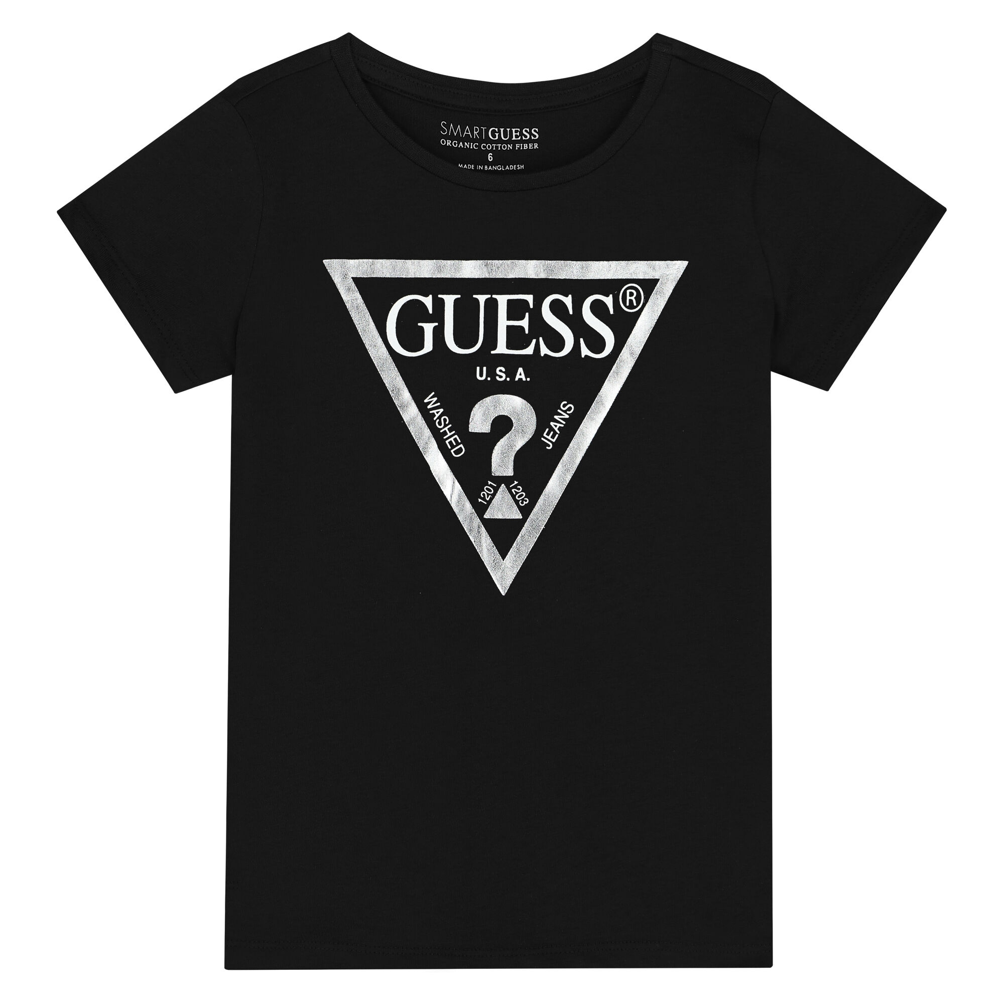 Guess Girls Black Logo T Shirt Junior Couture UAE