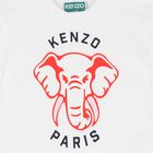 تيشيرت بنات بطبعه الفيل باللون الأبيض, 1, hi-res