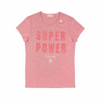 Girls Pink Slogan T-Shirt