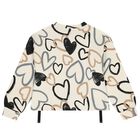 Girls Ivory Heart Sweatshirt, 1, hi-res