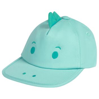 Younger Boys Aqua Dinosaur Cap