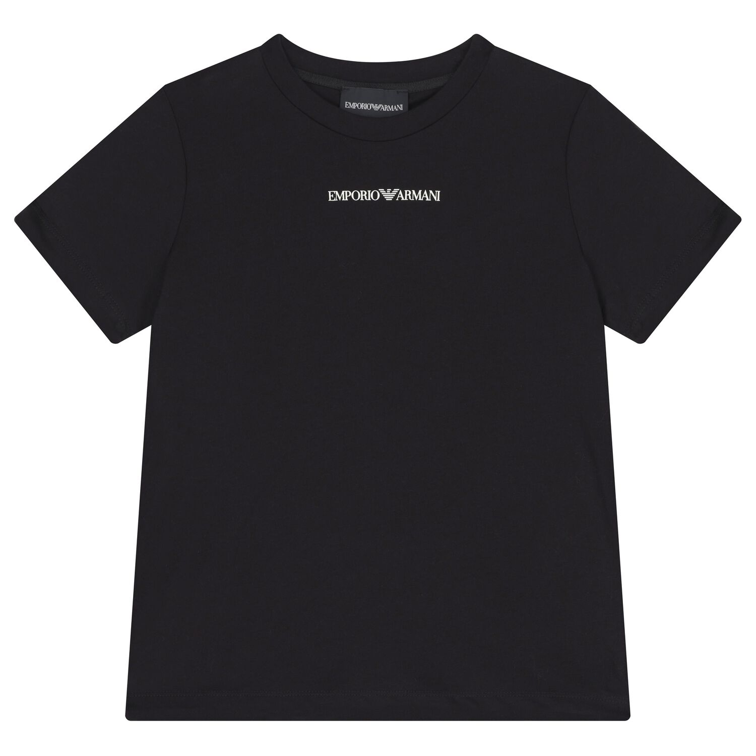 Boys Black Logo T-Shirt, 4, hi-res