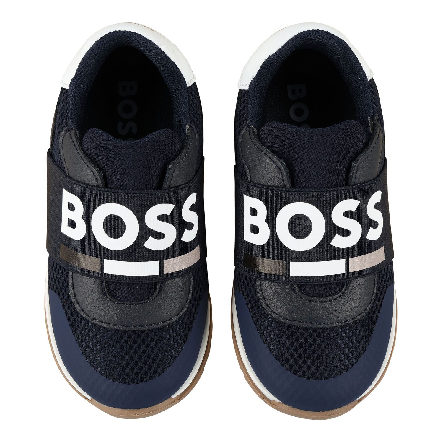 حذاء أولاد رياضى بالشعار باللون الكحلى, 2, hi-res