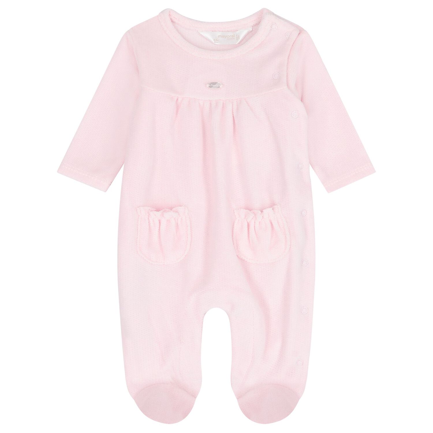 Baby Girls Pink & White Babygrows ( 2 Pack ), 1, hi-res