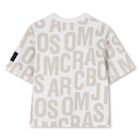 Boys White & Beige Logo T-Shirt, 1, hi-res