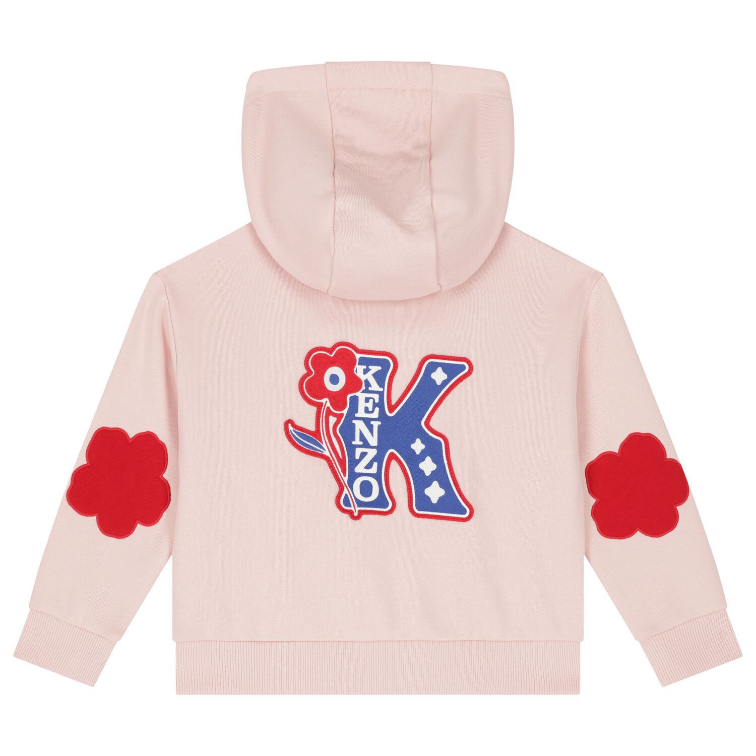 Girls Pink Logo Hooded Zip Up Top, 1, hi-res