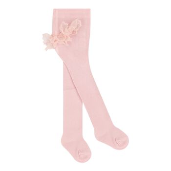 Baby Girls Pink Lace Frill Tights
