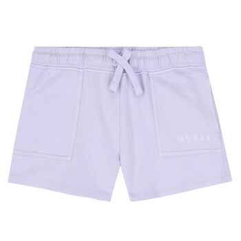 Girls Lilac Logo Shorts