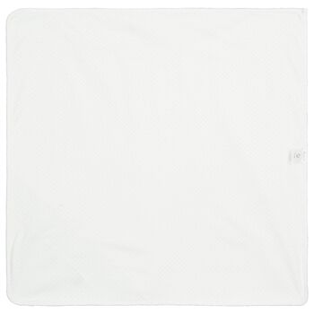 Baby Boys White & Blue Bunny Blanket