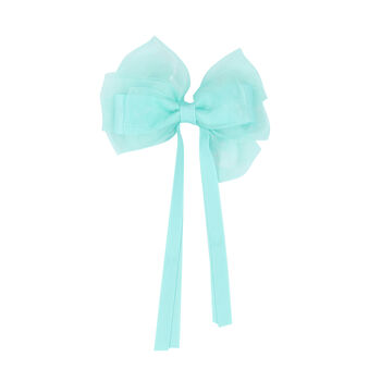 Girls Blue Bow Hair Clip