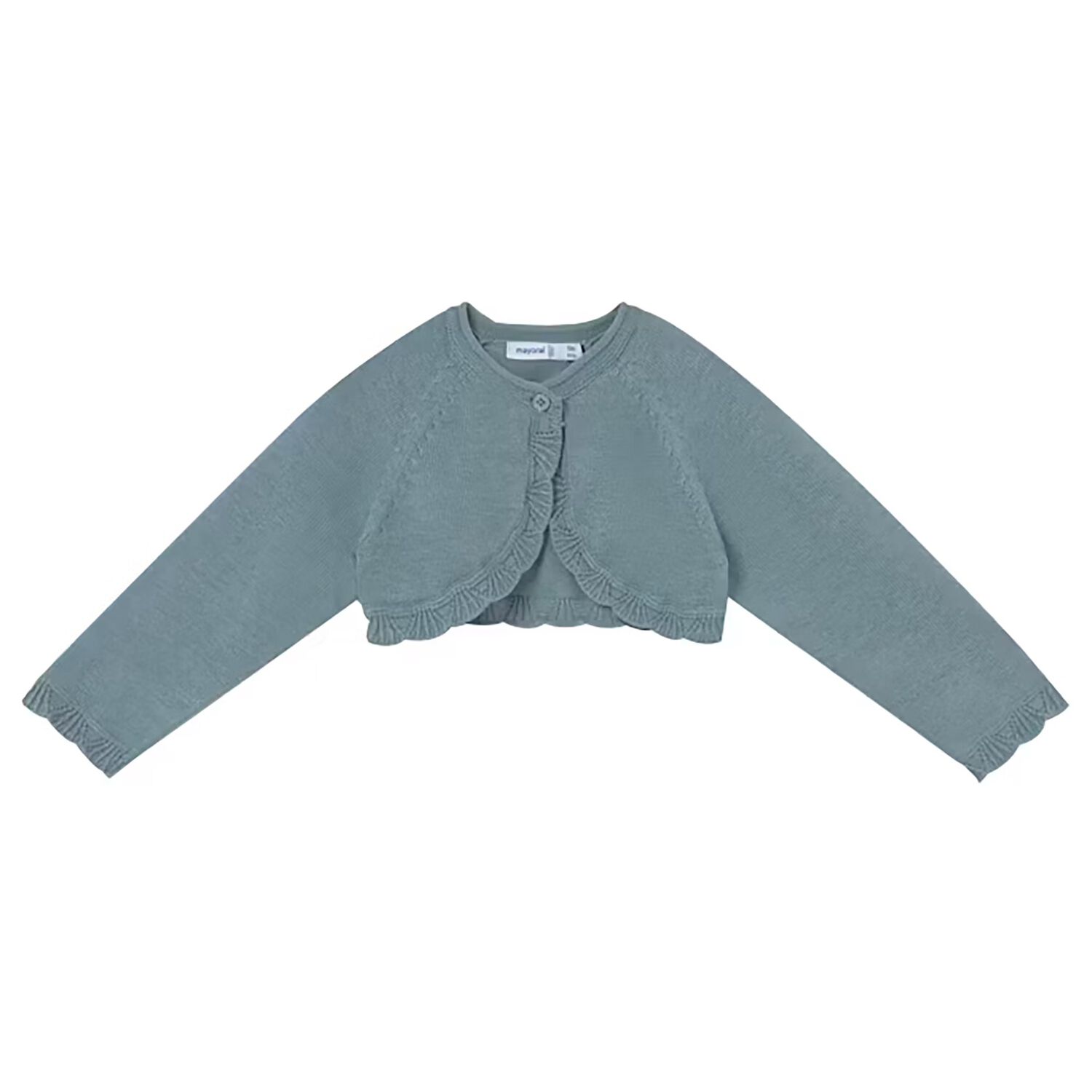 كارديجان محبوك باللون الأخضر للفتيات الصغيرات, 3, hi-res