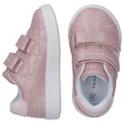 Girls Pink Logo Trainers, 1, hi-res