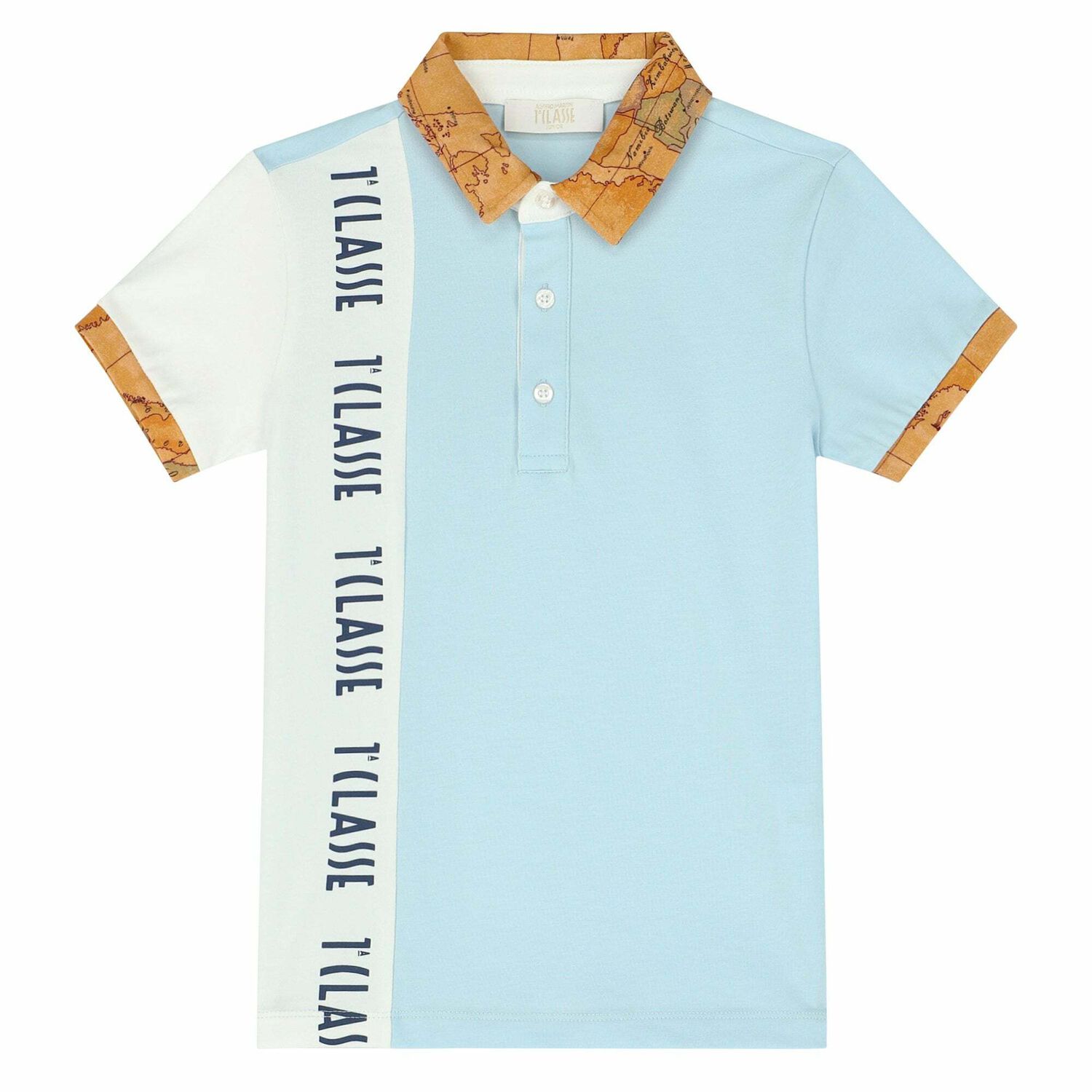 Boys Blue & White Logo Polo Shirt, 2, hi-res image number null