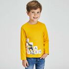 Boys Yellow Skater Long Sleeve Top, 2, hi-res