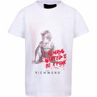 Boys White Logo T-Shirt, 1, hi-res