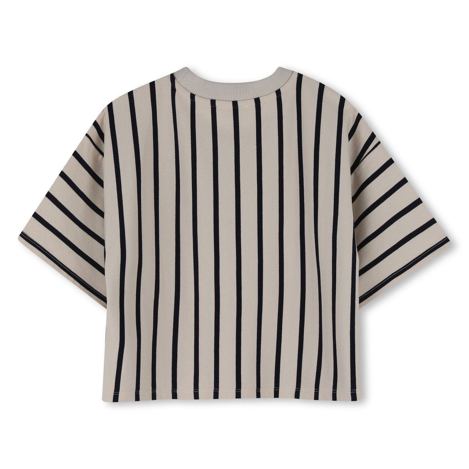 Girls Ivory & Black Tiger Logo T-Shirt, 1, hi-res